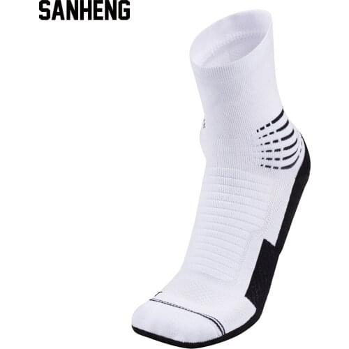 SANHENG Original Sports Socks Mens High Quality Cycle Socks Professional Basketball Sock Custom Men Sport Socks