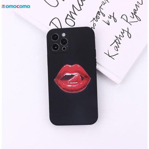 Sexy Thick Lips Candy Colorful Protection Phone Coque For iPhone 11 12 Pro Mini 7 8Plus X XS XR Max Silicone Phone Funda Coque