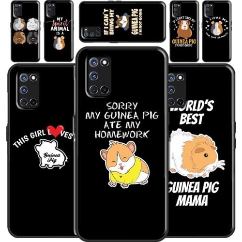 Funny Cute Animal Guinea Pig Phone Case For OPPO A5 A9 A31 A53 2020 A5S A3S A1K A15 A52 A72 A91 F5 F7 Reno 2 Z 4 Pro