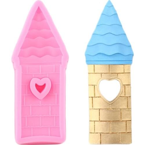 Princess Castle Silicone Mold Fondant Molds Baby Birthday Cupcake Topper DIY Cake Decorating Tools Candy Clay Chocolate Moulds