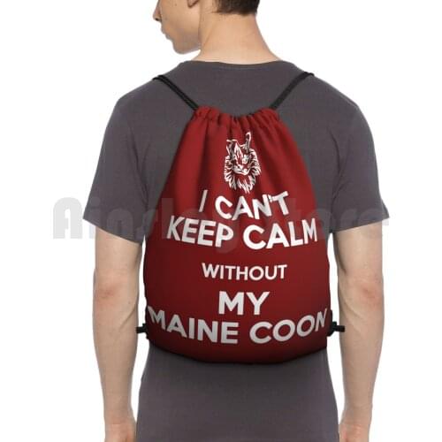 Maine Coon Cat Backpack Drawstring Bags Gym Bag Waterproof Maine Coon Maine Coon Cat Maine Coon Maine Coon Rescue Maine