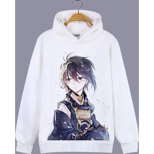 Touken Ranbu Online Cosplay Hoodie Mikazuki Munechika Cartoon Printed Hoodies Winter Autumn Fleece Sweatshirts Casual Pullover
