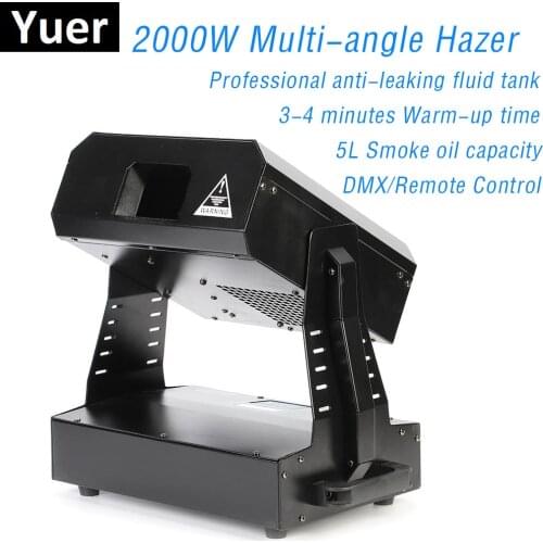 High Output 2000W Multi Angle Haze Machine 5L Liquid Tank Hazer Machine For Disco DJ Party Stage LED Effect Lighting Equipments