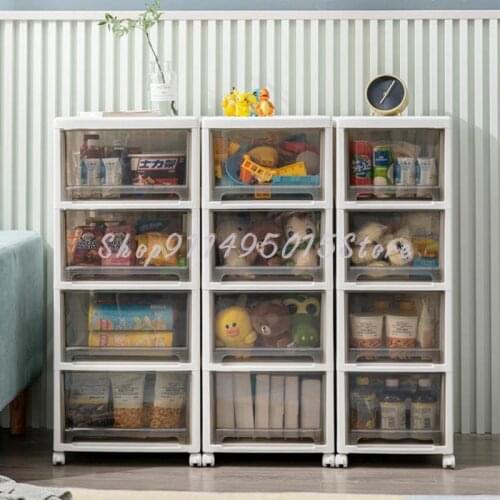 Drawer Storage Cabinet Multi-layer Household Toy Finishing Storage Box Transparent Storage Cabinet Snack Storage Box