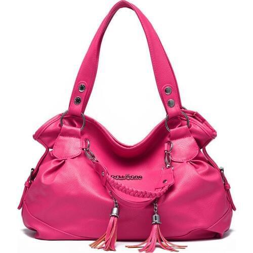 Women Shoulder Tassel Bags Leather Handbag Tote Messenger Travel Hobo Bag