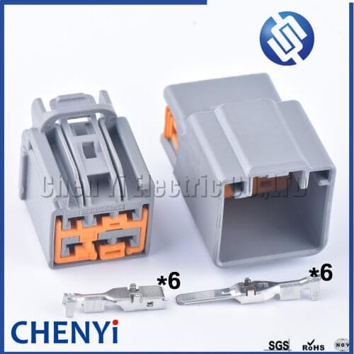 1 Set YAZAKI 6 Pin 2.8 series female car connector connector harness plug 7283-6466-40 with terminal