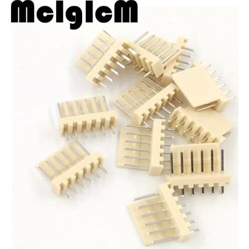 Free shipping 1000pcs male material KF2510 6pin 6pins Connector Leads pin Header KF2510-6A 2.54mm connector