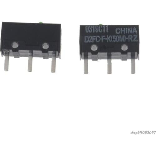 2Pcs Original Mouse Micro Switch D2FC-F-K(50M)-RZ Green Dot 50 Millions click lifetime for razer A24 21 Wholesales