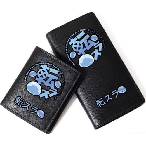 2019 That Time I Got Reincarnated as a Slime Anime Long Purse Pu Leather Short Wallet Cartoon ID Card Holder Fashion Money Bag