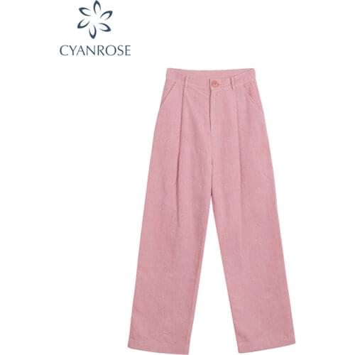 Casual cotton line women long pants good linen lady pants wide leg casual high waist solid female straight pants loose trousers