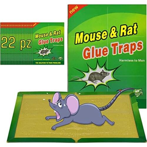 22PCS Mouse Board Sticky Mice Glue Mouse Trap Glue For Large Mice Mouse Trap strong mouse stick non-toxic mouse trap rodent cage