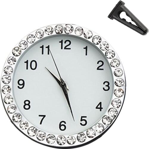 Yolu Car Clock Mini Automobiles Digital Watch Quartz Clocks Stick-on Auto Ornament Car Accessories for Cars SUV MPV