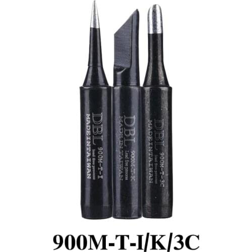 3 in 1 Lead-free Soldering iron Tips Black Pure Copper 900M-T-K/I/3C Welding Solder Head For Hakko 936 Rework Tool Accessories