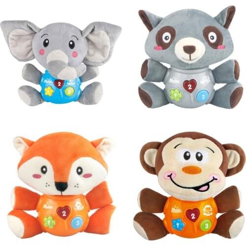 Baby Musical Toys Cute Infant Toys Educational Toys For Toddlers 12 Classic Songs Plush Doll Animal Ideal Baby Gift For Newborn