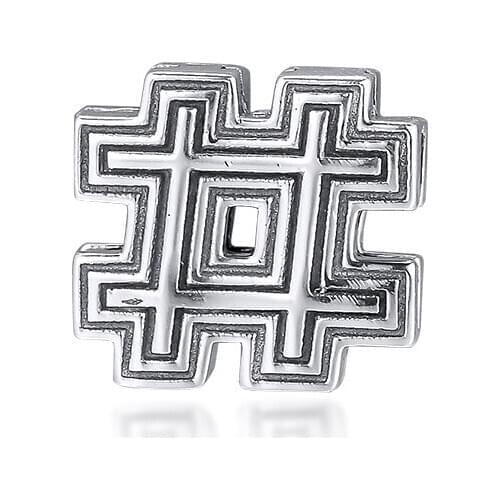 GPY Hashtag Symbol Clip Charms 925 Original Fit Reflexions Bracelet Sterling Silver Charm Beads for Jewelry Making Jewellery