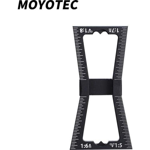 MOYOTEC Woodworking Tools Dovetail Jig Template Carpenter Hand Marker Guide Tools Wood Joint Gauge with Scale Scribing Measuring