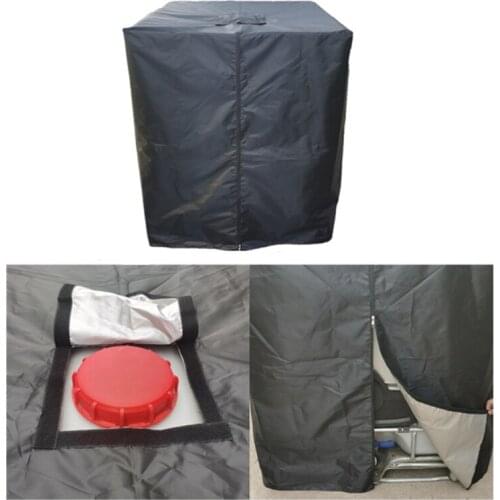 1000L IBC Ton Barrel Protective Cover Waterproof Dustproof Rainwater 210D Outdoor Cover Tank Container Sunscreen Shade