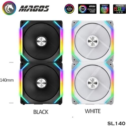 LIAN LI RGB UNI Fan 140MM With Addressable LEDs Support SYNC Black/White SL140