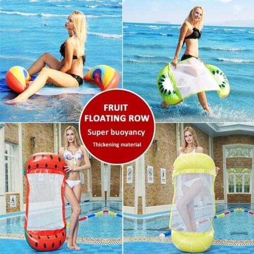 Inflatable Water Hammock Adult Floating Row Floating Swimming Mattress Ocean Swimming Ring Pool Party Toy Leisure Bed