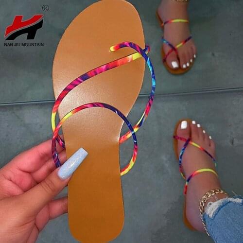 NAN JIU MOUNTAIN 2020 Womens Summer Flat Slippers Open Toe Outdoor Beach Sandals Platform Shoes Sexy Fashion Comfort Plus Size