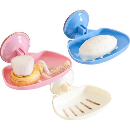 Bathroom Drain Soap Dish Racks Home Wall Sucker Storage Hanging Storage Racks Kitchen Tableware Storage Shelves