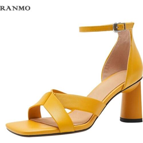 2021 New Luxury Women Stripper Shoes Fashion Summer Block Heels Sandals Female Sandals Ladies Striptease Shoes Heels Women Shoes