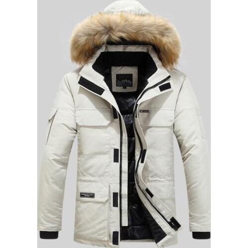 2021 NEW Winter Jacket Mens Korean Fashion Causal Fur Collar Parker Coat Cotton Hooded Thick Warm Windbreaker Down Jacket 6XL