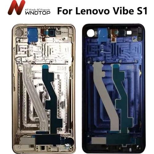 NEW For Lenovo Vibe S1 Front Frame Plate Housing Bezel Faceplate Bezel LCD Supporting S1a40, S1c50 Front Frame Repair Parts
