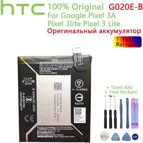 Original Replacement Battery G020E-B For Google Pixel 3A Pixel 3lite Pixel 3 Lite Authenic Rechargeable Battery 3000mAh+ Tools