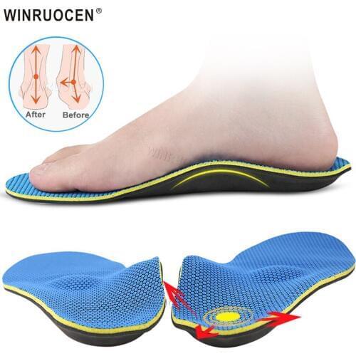 Severe Flat feet insoles Orthotic Arch Support Inserts Sport Shoes Insoles Heel Pain Plantar Fasciitis Massaging Men Woman shoes