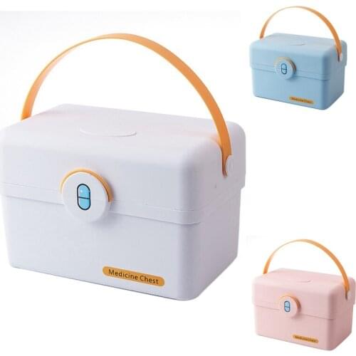 Plastic Storage Box Organizer Multi-Functional Portable Medicine Cabinet Family Emergency Kit Box