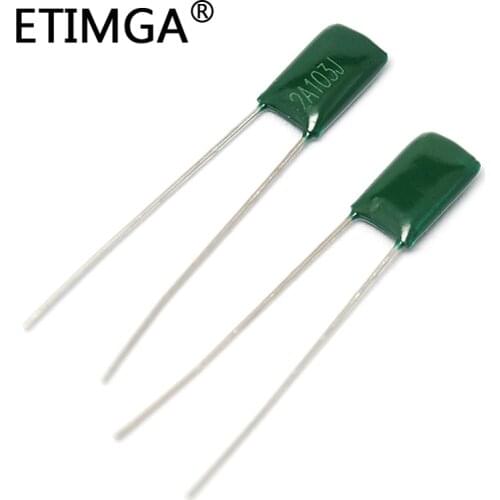 20PCS/LOT Polyester Film Capacitor 2A103J 100V 103PF 10nF 0.01uF 100V/103J