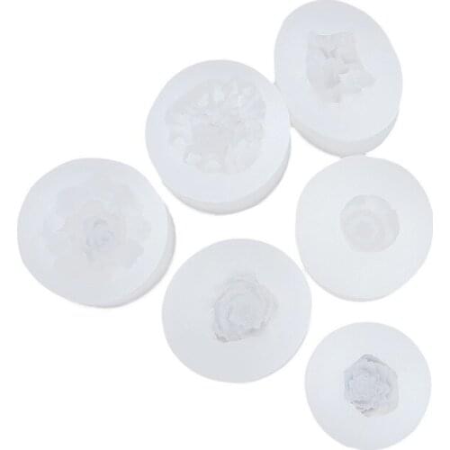 Rose Carnation Shape 3D Candle Silicone Mold Aromatherapy Candle Silicone Soap Mold Handmade Non-Stick DIY Mould Chocolate