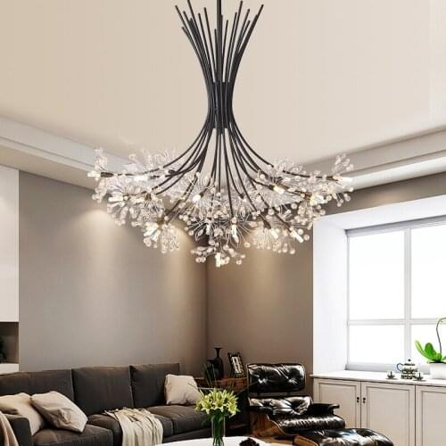 Modern Dandalion Pendant Lighting Vintage Dinning Room Pendant Light Art Deco Crystal Pendant Lamp Home Indoor Suspension