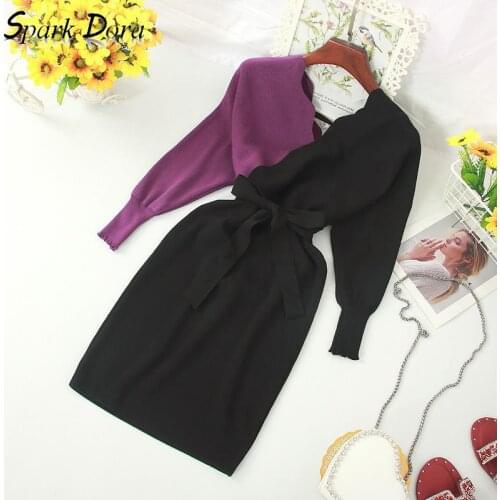 Модные трикотажные платья SparkDora China At AliExpress