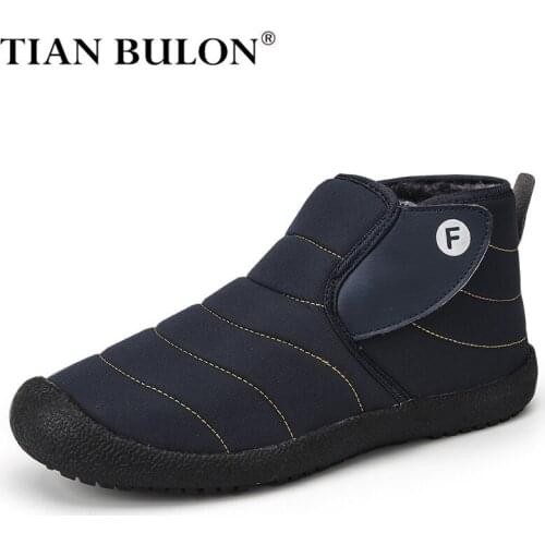 Keep Warm Mens Ankle Boots Winter Unisex Boots Couples Snow Boots Waterproof Sneakers Plush Inside Mens Boots Plus Size 36-47