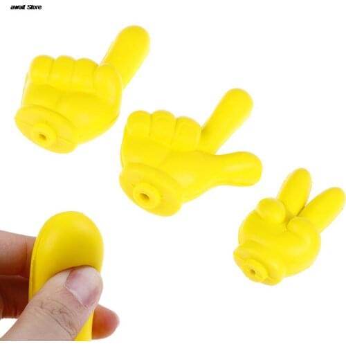 Hot sale 10cm Cute Yellow Finger Car Antenna Topper Eva Decorative Car Topper Balls