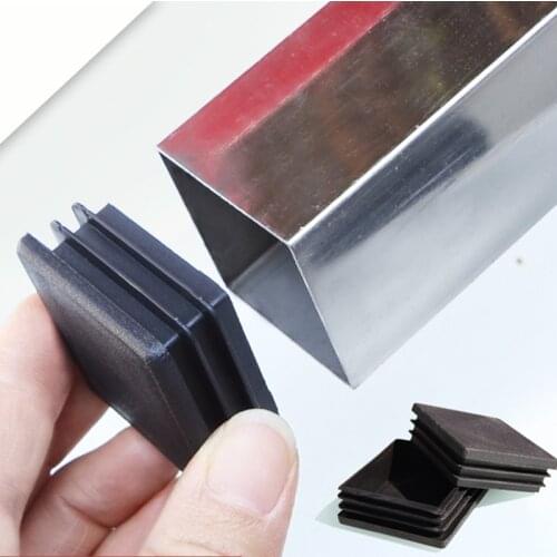 10pcs Plastic Square table feet cap 50x50mm Black Tubing Insert Plugs hole cover Chair Anti Slip Feet Protector Pads Home Decor