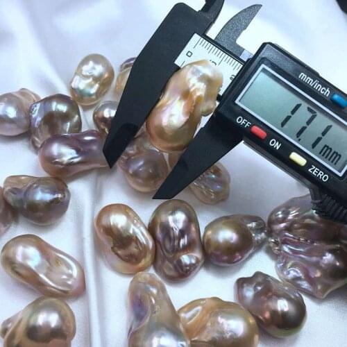 Wholesale 3A 15-16mm Genuine Cultured Freshwater Baroque Pearls high quality Strange shape Baroque Pearls