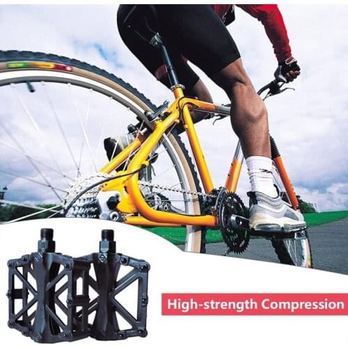 1Pair Universal Flat Wide Platform Mountain Bike Pedal 9/16 Thread UltraLight Pedals Outdoor Bike Cycling Pedals Pedales Treadle