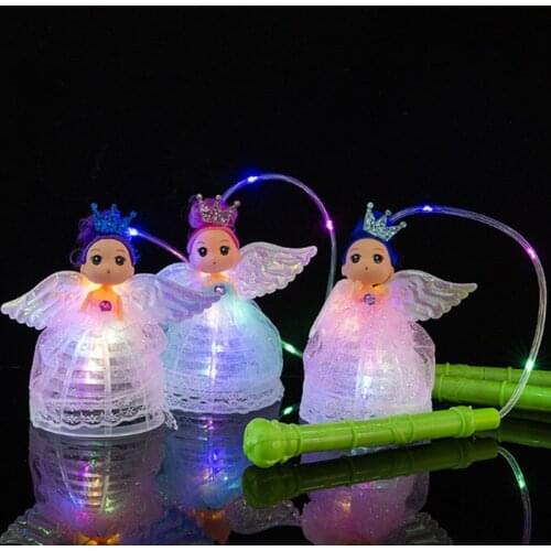 1 Piece of Children Toy Beautiful Princess LED Colorful Lights Gradient Crystal LED Lamp Battery Princess Christmas Holiday Gift
