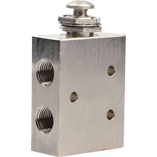 1PC Pneumatic 2 Position 3 Way 2 Position 5 Way Spring Return Button Air Valve push button Mechanical valve/Hand valve Momentary