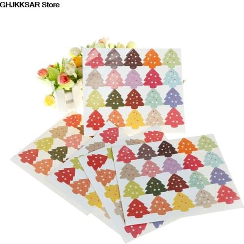 100pcs Christmas Burlap Vintage Decoration DIY bake seal stickers Christmas tree Gift Tags Wedding Favors Party Accessories