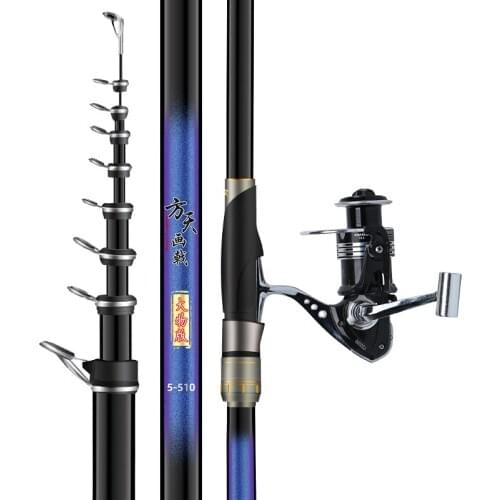 3.1M 4.1M 5.1M 6.1MDistant Throwing StickRock Fishing Rod 5# Carbon Fiber Spinning Rod Long Section Telescopic Wedkarstwo Olta