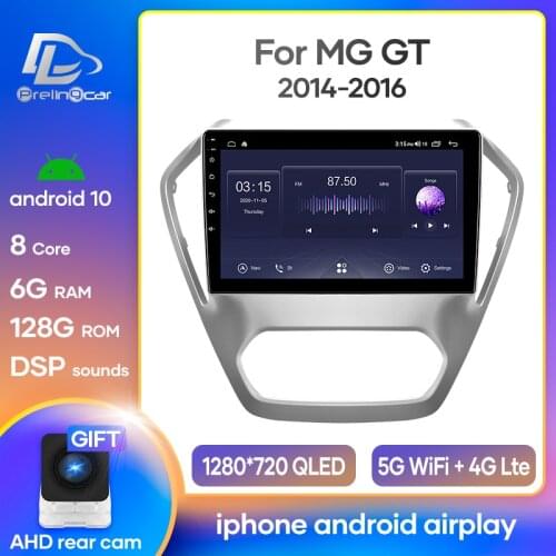 4G LTE WIFI Android 10.0 car gps multimedia video radio player in dash for MG GT 2014-2016 years navigation stereo