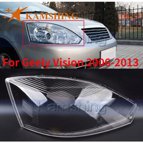 CAPQX For Geely Vision 2006 -2011 2012 2013 Front Headlight Head Lamp Cover Lampshade Lamp Glass Lens Shade Shell Protector Hood