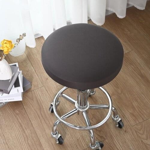 Round Bar Stool Covers Elastic Bar Chair Protector Covers Washable Stool Cushion Slipcover for Home Bar Hotel Use 30-45cm