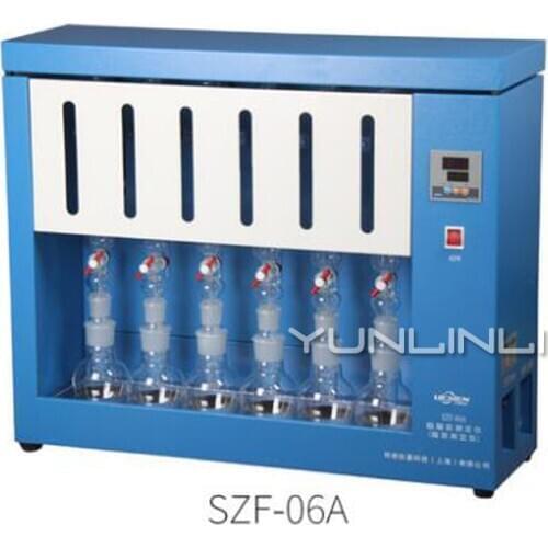 Digital Crude Fat Analyzer Meter Tester For Grain, Food, Feed, Fuel and Various Oil Products Test 6 Samples At Same Time SZF-06A