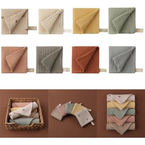 Baby Facecloth Bath Towel Handkerchief Cotton Burp Cloth Soft Absorbent Gauze Kindergarten Washcloth