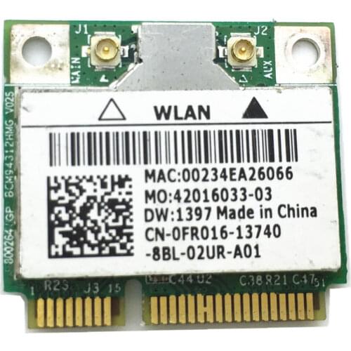 Wireless Adapter Card for Broadcom BCM94312HMG BCM4312 Wifi Half Mini pci-e card for DELL DW1397 WLAN